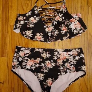 Plus size 2 piece bathing suit